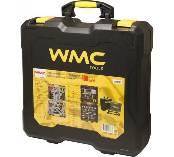 Набор инструментов WMC TOOLS 400 предметов, 1/4, 1/2, 6гр, 4-22мм, дорожный кейс WMC-40400(48123)