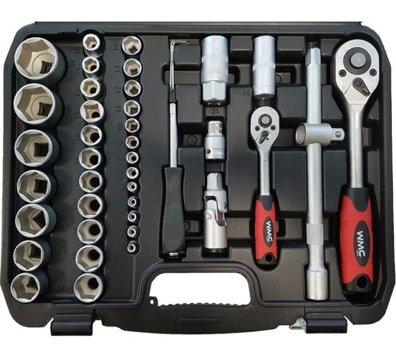Набор инструментов WMC TOOLS 94 предмета, 1/2, 1/4 6гр, 4-32мм WMC-4941-5(48165)