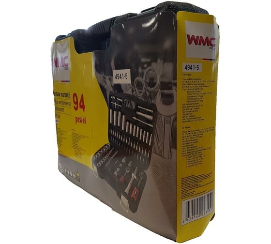 Набор инструментов WMC TOOLS 94 предмета, 1/2, 1/4 6гр, 4-32мм WMC-4941-5(48165)