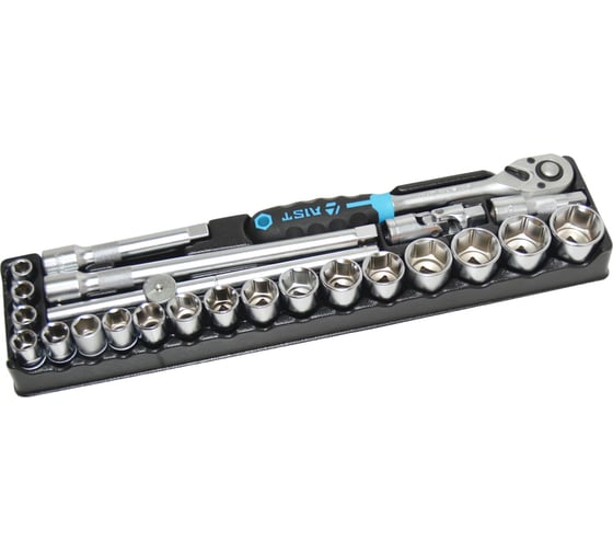 Набор инструмента и головок AIST 24 предмета 10-32мм (1/2") 6-гр. в ложементе 0-401124H 00-00020806