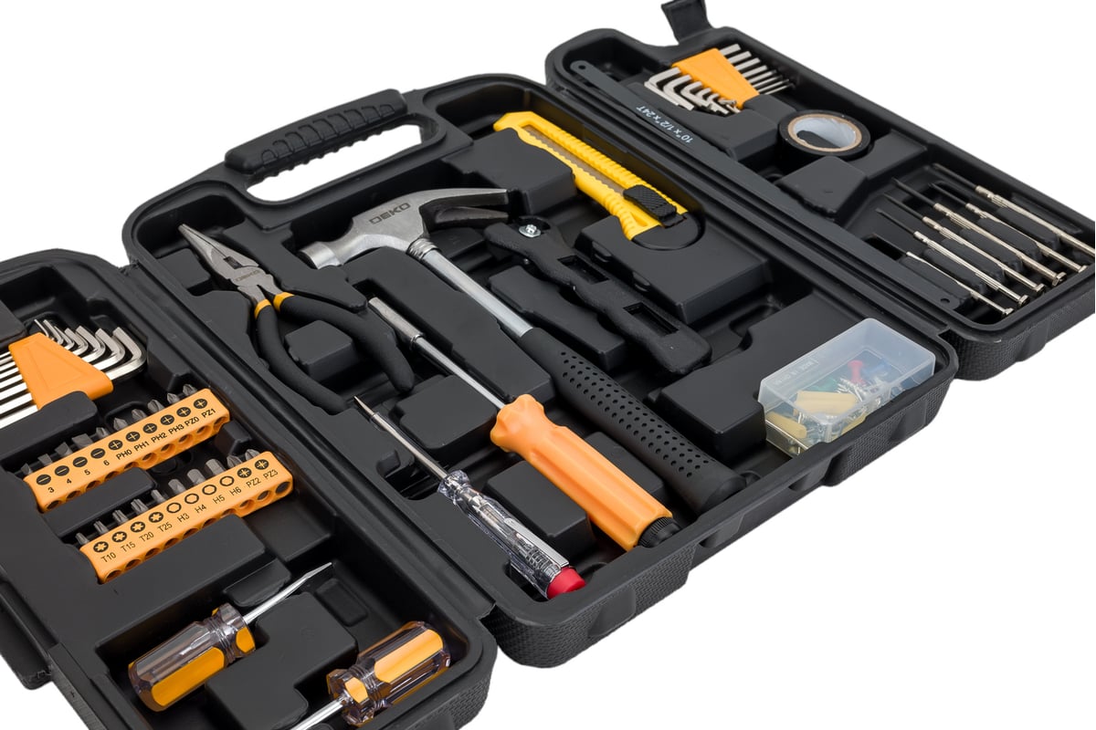  инструментов для дома DEKO DKMT142 в чемодане 065-0308 - выгодная .