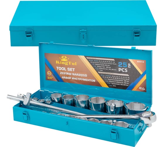 Набор инструментов KingTul 3/4" 6гр. 25 предметов KT-6251-5(59940)