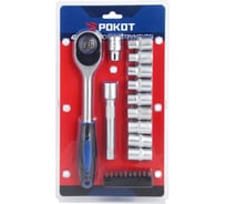 Набор инструментов РОКОТ 22 предмета, 1/2" 736-220