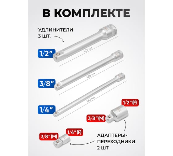 Набор инструментов Forsage 3/8", 20 предметов F-3202-5(60269)