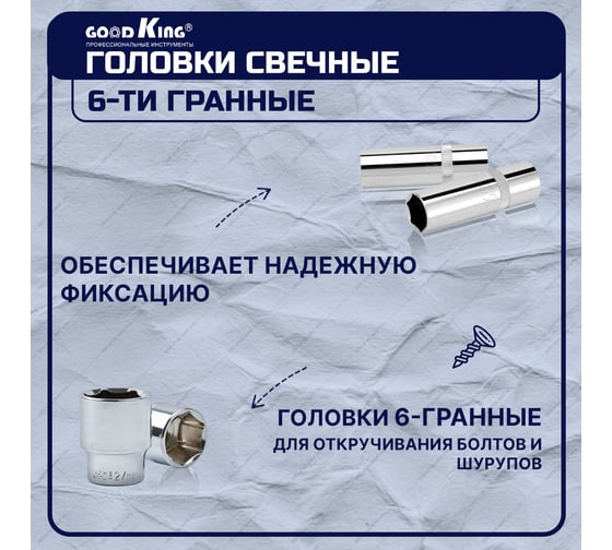 Набор инструментов GOODKING 172 предмета 1/2", 3/8", 1/4" K-10172 1