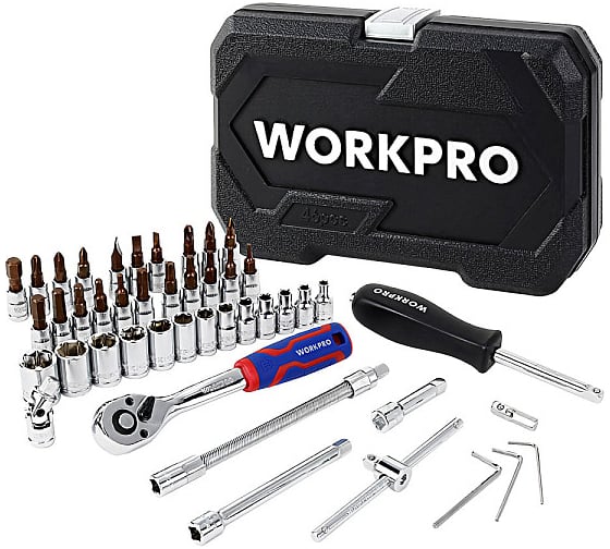 Набор инструментов WORKPRO 1/4"+3/8"+1/2" 123шт WP202533