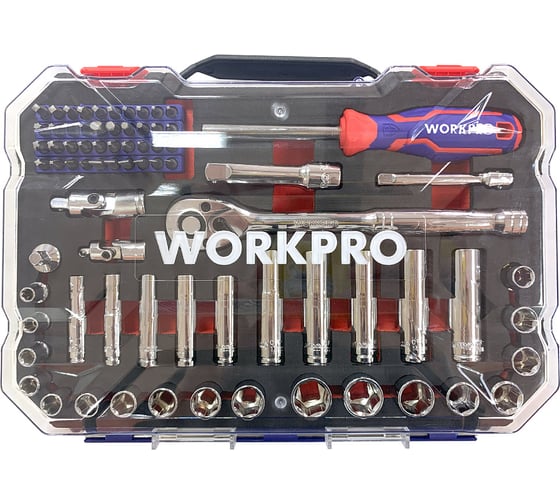 Набор инструментов WORKPRO 3/8" 75шт WP202524