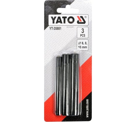 Набор пробойников для кожи YATO 6,8,10мм 3 предмета YT-35881