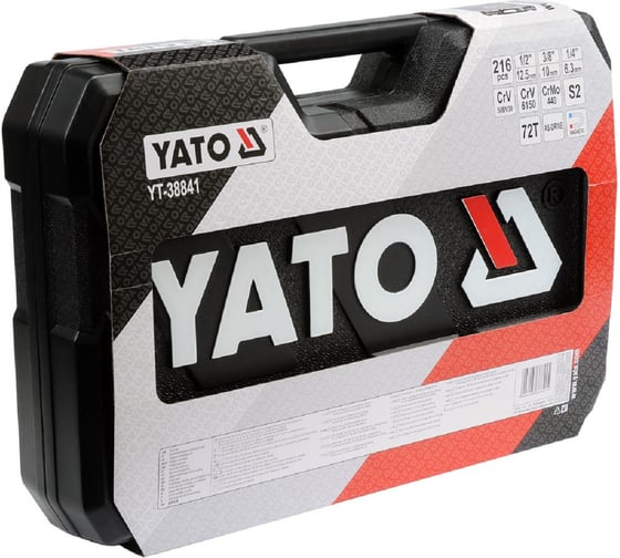 Набор инструментов YATO 1/2'', 216пр XXL YT-38841