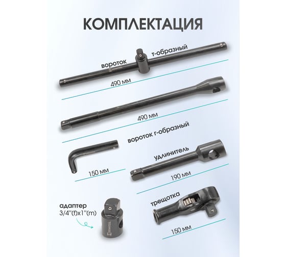 Набор инструментов ударных SIGMATOOL 26 предметов 3/4'' 1'' (6гр.) в пластиковом кейсе -68262-5MPB(59728) Sigmatool-68262-5MPB(59728)