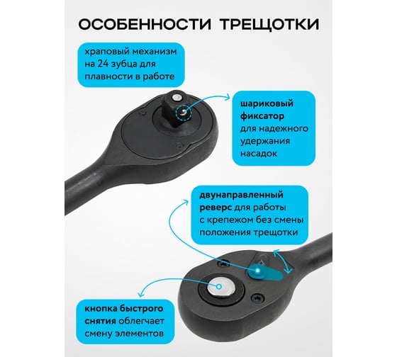 Набор инструментов ударных SIGMATOOL в металлическом кейсе, 24 предмета, Sigmatool-4245-5MPB(59729)