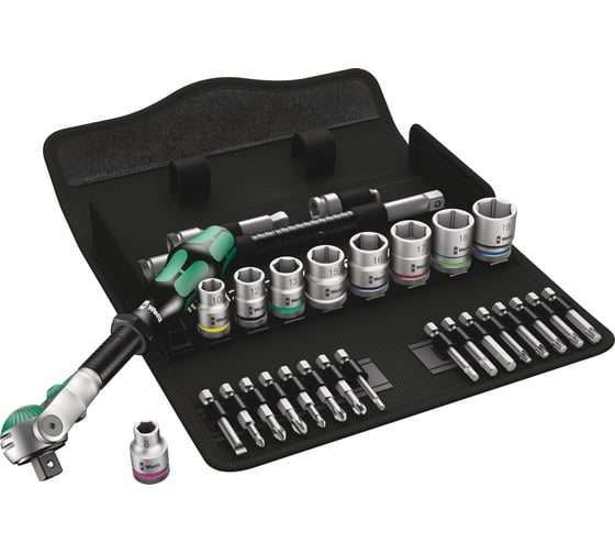 Набор инструмента с трещоткой WERA 3/8", 29 предметов WE-004046 1