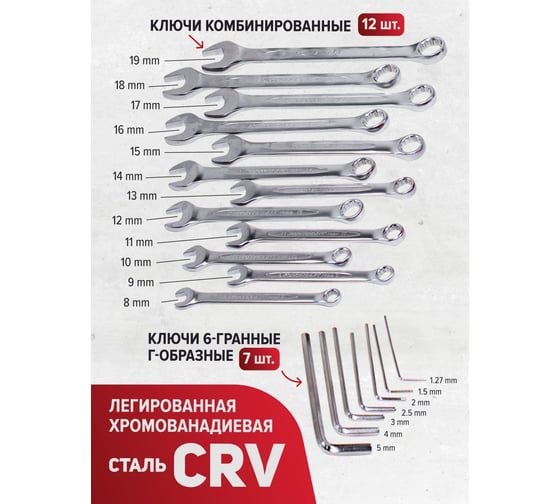 Набор инструментов Forcekraft 216пр, 1/4", 3/8", 1/2" FK-38841(47292)