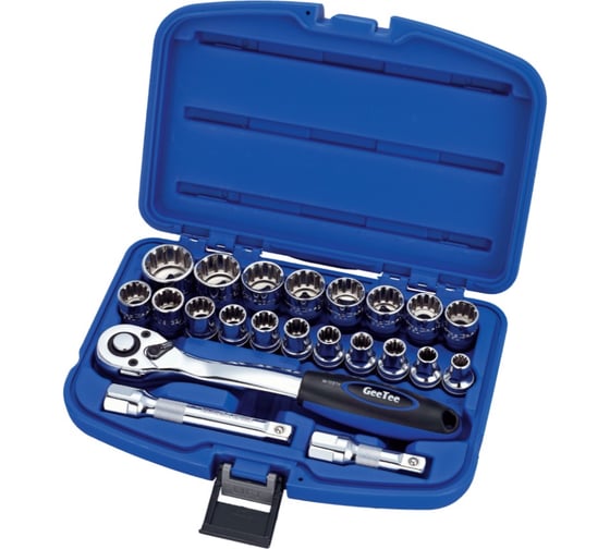 Набор ключей GeeTee 1/2, Quattro Grip 22 пр. 10-9422-5 1