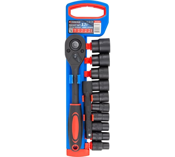 Набор головок Forsage 12 предметов, 1/2" F-012-5K(59789) 1