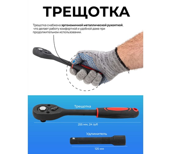 Набор головок Forsage 20 предметов, 1/2" F-019-5K(59790)