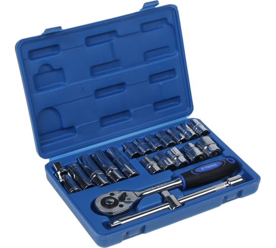 Набор инструментов в кейсе TUNDRA автомобильный, CrV, 1/2", 20 предметов 881876 1