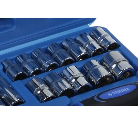 Набор инструментов в кейсе TUNDRA автомобильный, CrV, 1/2", 20 предметов 881876