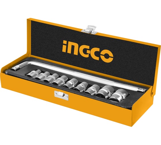 Набор торцевых головок INDUSTRIAL (10 шт; 10-24 мм; 1/2") INGCO HKTS12101