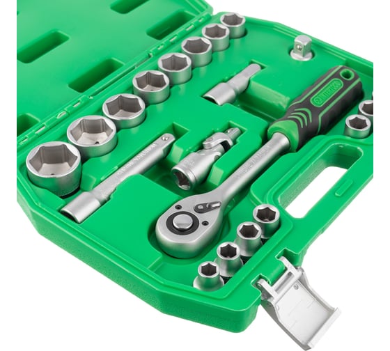 Набор инструментов INTERTOOL 21ед., 1/2", Cr-V ET-6021SP
