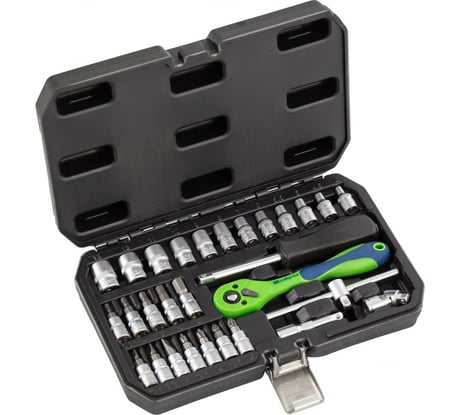 Набор инструментов Сибртех 1/4, CrV, пластиковый кейс 29 предм. 13523