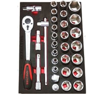 Набор торцевых головок IZELTAS 1/2 в ложементе, 31 предмет, габариты 230x335 2965905208