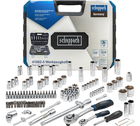Набор инструментов Scheppach 1/4", 1/2", 108 предметов Sch-41082-5(60768)