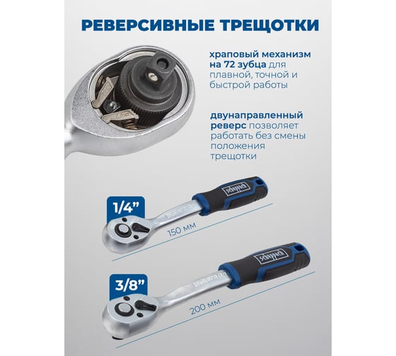 Набор инструментов Scheppach 1/4", 3/8", 108 предметов Sch-41082-5DS(60771)