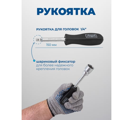 Набор инструментов Scheppach 1/4", 3/8", 108 предметов Sch-41082-5DS(60771)