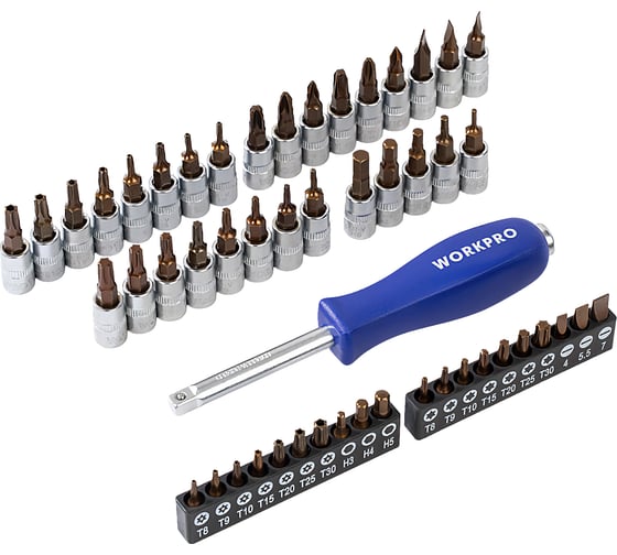 Набор инструментов WORKPRO 1/4"+3/8"+1/2" 172 шт. WP202545