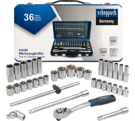 Набор инструментов Scheppach 36 предметов 1/2 Sch-4362M(60497)