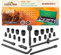 Набор инструментов Forsland 24 предмета 1/2", 6гр. Forsland-4245B-5MPB(59965)