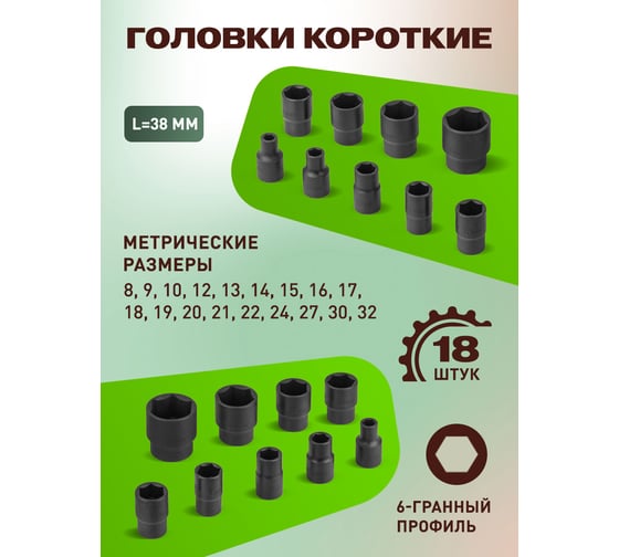 Набор инструментов Forsland 24 предмета 1/2", 6гр. Forsland-4245B-5MPB(59965)