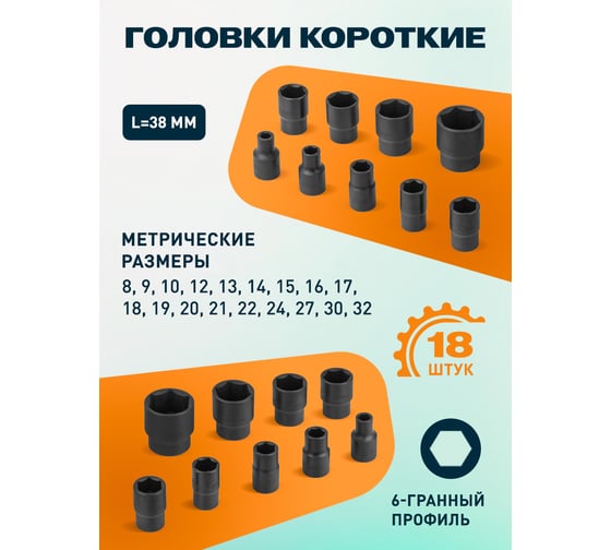 Набор инструментов iLOFORCE 24 предмета 1/2", 6гр., 8-32мм IF-4245B-5MPB(59963)