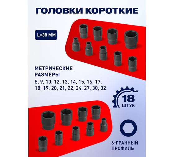 Набор инструментов YATAFORCE 24 предмета 1/2", 6гр., 8-32мм YF-4245B-5MPB(59961)