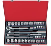 Набор торцевых головок с принадлежностями KING TONY 1/2", двенадцатигранные, 10-32 мм, 5/16"-1-1/4", 4042CR02