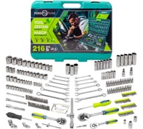 Набор инструментов FORS&TUNE 216 предметов 1/4''3/8''1/2''(6гр.)(4-32мм) в кейсе FORSandTUNE-38841(58199)