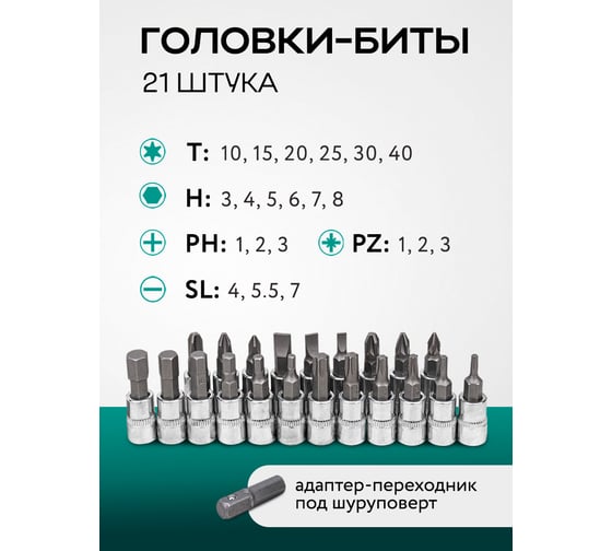 Набор инструмента FORS&TUNE 46 предметов 1/4 (6-гран.)(4-14мм) FORSandTUNE-2462-46(60434)