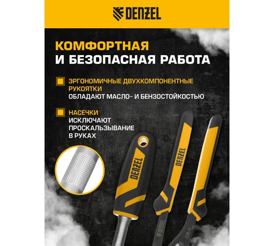 Набор инструментов Denzel 1/2", 1/4", 3/8", CrV, S2, пластиковый кейс, 216 предметов 15807