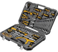 Набор инструментов Denzel 1/2", 1/4", CrV, S2, пластиковый кейс, 100 предметов 15803