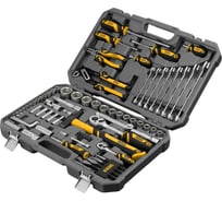 Набор инструментов Denzel 1/2", 1/4", CrV, S2, пластиковый кейс, 84 предмета 15802