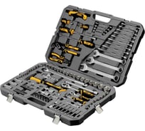 Набор инструментов Denzel 1/2", 1/4", CrV, S2, пластиковый кейс, 122 предмета 15804