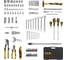 Набор инструментов Denzel 1/2", 1/4", CrV, S2, пластиковый кейс, 122 предмета 15804 23