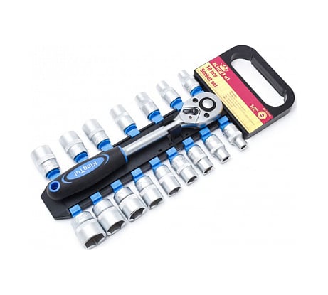 Набор головок с трещоткой в пластиковом держателе KINGTUL 18пр. 1/2" 2764 KT418 KT418(2764)