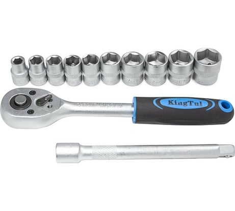 Набор головок с трещоткой и удлинителем в пластиковом держателе KINGTUL 13пр. 3/8" 10109 KT3002 3022