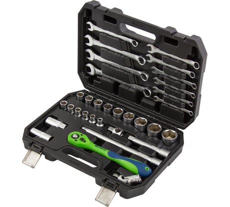 Набор инструментов Сибртех 1/2, CrV, пластиковый кейс 32 предм. 13527