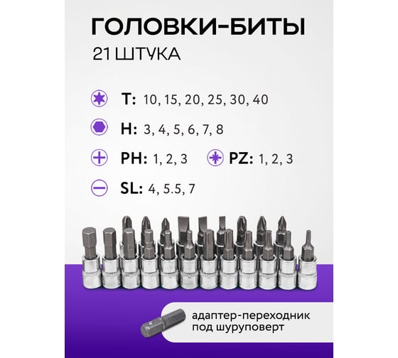 Набор инструмента MEGATOOLS 46 предметов 1/4 (6-гран.)(4-14мм) MT-2462-46(60435)