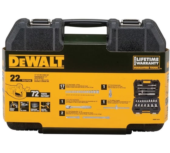 Набор торцевых головок DEWALT 22 шт. DWMT19241-1