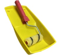 НАБОР Ванночка Малярок 15х29 см + МИНИ Валик"Тигр" 100 мм D 16 мм "полиакрил" "ТЕРМОФЬЮЖН" ворс 10 мм плот. 500 гр/м2. под ручку 6 мм 991-3100