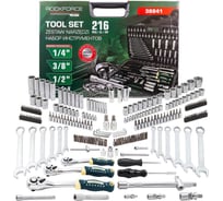 Набор инструментов Rockforce 216 предметов 1/4, 3/8, 1/2 (6гр.) RF LIGHT-38841(61110)